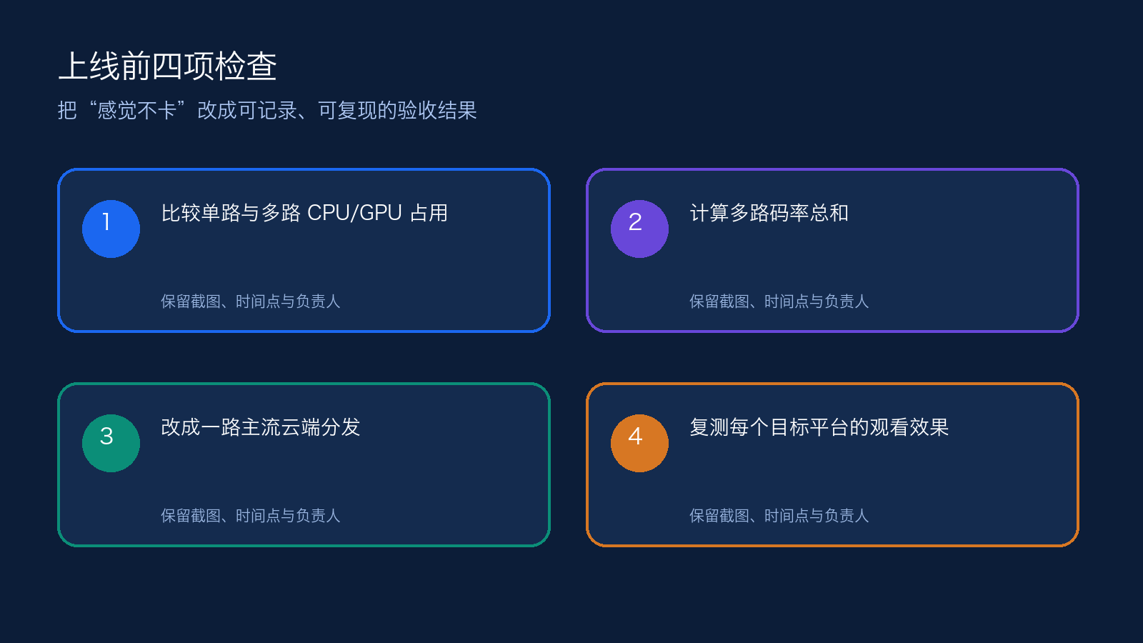 单个平台推流不卡，同时推多个平台就卡是什么原因的执行清单